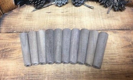 10-  Walnut Turkey Call Striker Tops  Drilled 5/16"