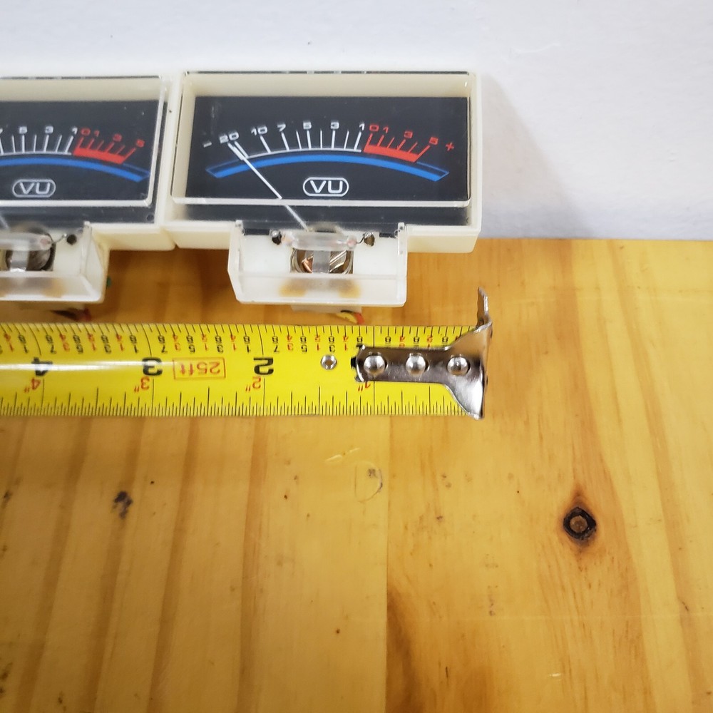 VU Meter Pair Lighted Japan Used Good