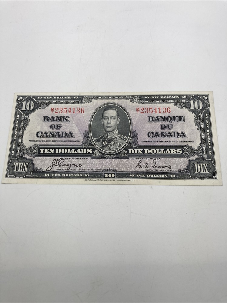 Canada Banknote 1937 10 Dollars.
