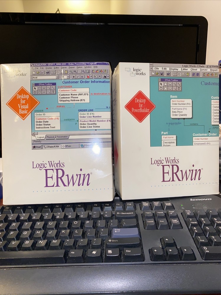 $10,000 ERwin/Desktop For Visual Basic And ER/Desktop For PowerBuilder.Brand New