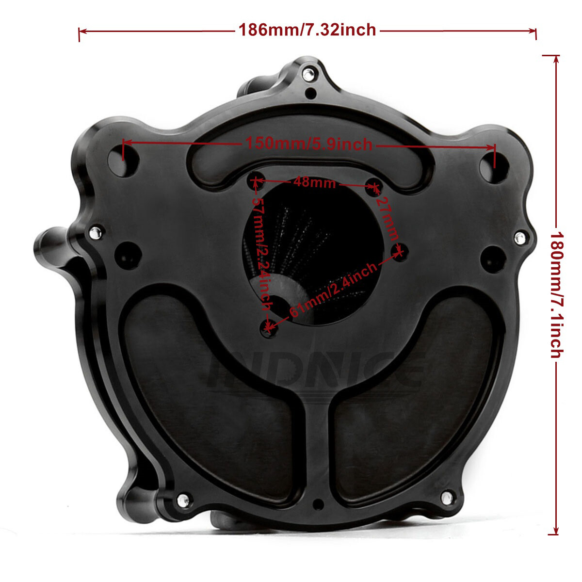 Spike Ops Black Air Intake Filter For Harley Softail FLSTNI FXST Slim FLS 00-15