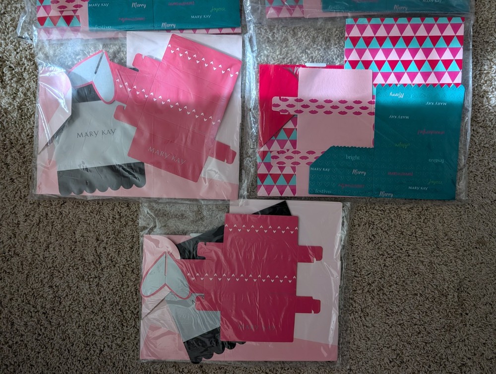 Mary Kay Gift Packaging Boxes: 3 Boxes per Set, 5 Sets, New In Packaging