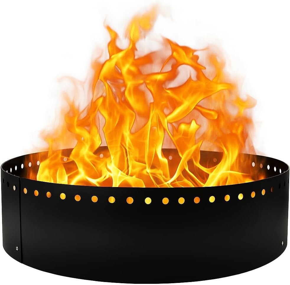 FEBTECH 48" Smokeless Fire Ring for Outdoor Fire Pits