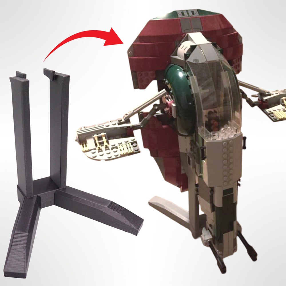 Vertical Angle Mount Display Stand Holder for Lego Star Wars Slave 1 Model 8097
