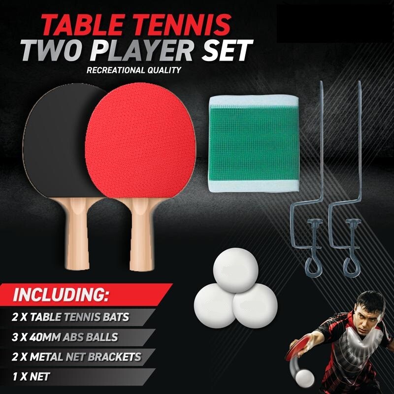 Table Tennis Net and Post Set with Extendable Mini Posts Portable Bats Balls New