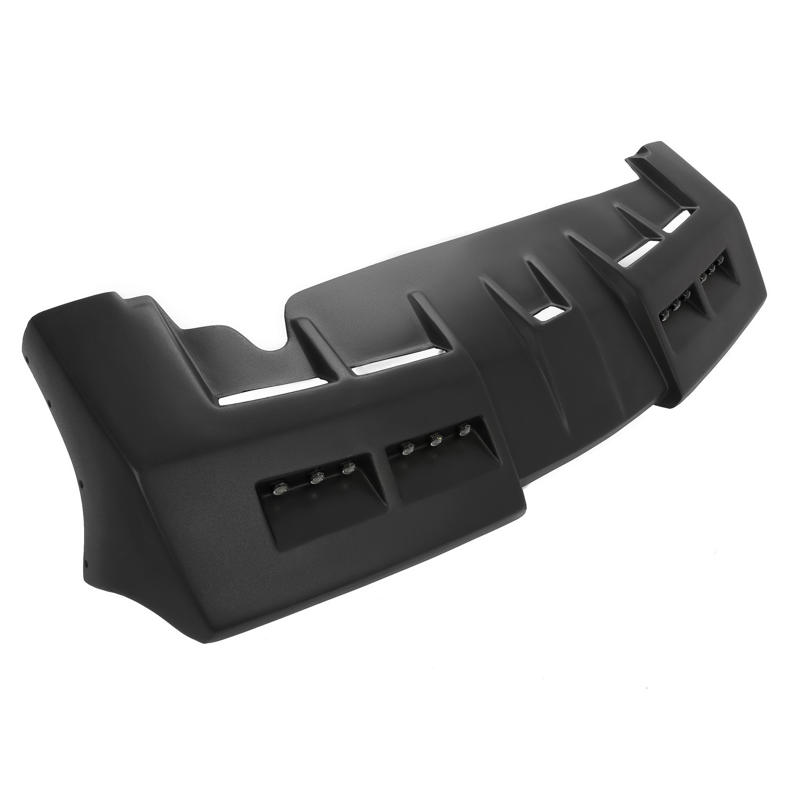 For Hummer H3 Front Upper Fiberglass Sun Visor Roof Painted Black W/LED DRL