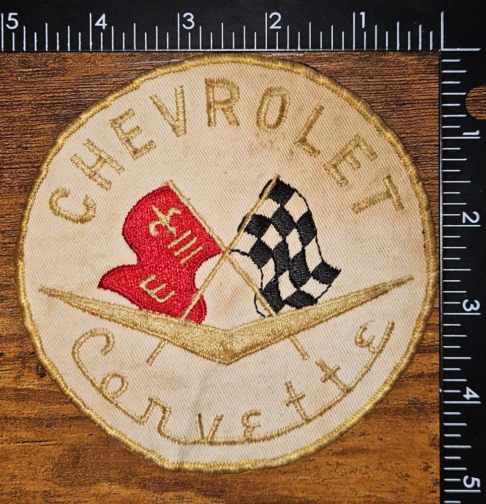 Vintage Old Chevrolet Corvette Large 5" Patch
