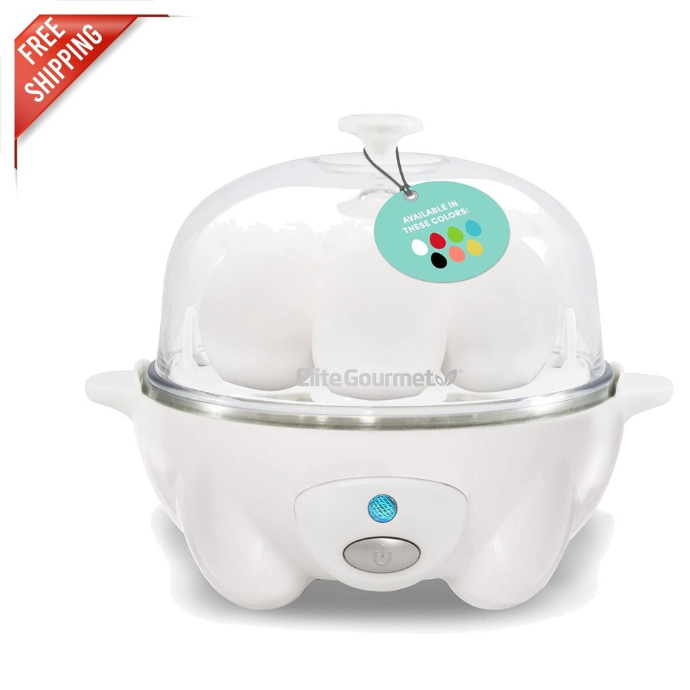 Compact Egg Cooker: Auto Shut-Off, Easy Clean, 7 Eggs for Breakfast Perfection