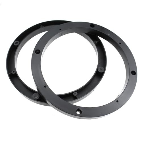 Maxmoral 2PCS 14.5cm Inner Diameter Black ABS Plastic Speaker Mounting Gaskets
