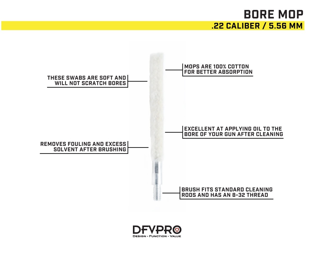 .22 Caliber Bore Mops 10 Pack