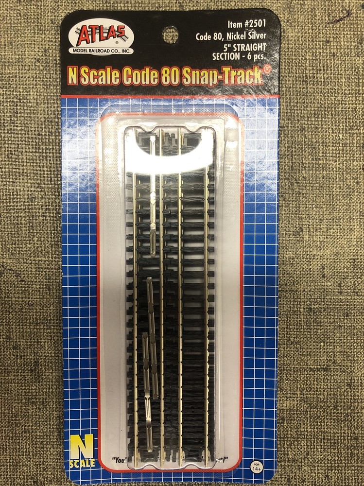 Atlas #2501 5” Straight Section - 6 pcs N Scale •