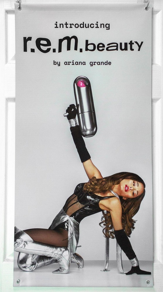 Ariana Grande "R.E.M. Beauty" Vinyl Banner (100 x 50) Makeup Promo Poster 2021