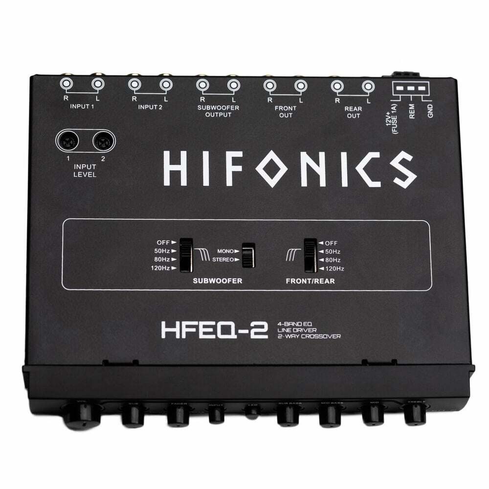 Hifonics HFEQ-2 Pre-Amp 4-Band 9V Multiple-Source Signal Processor