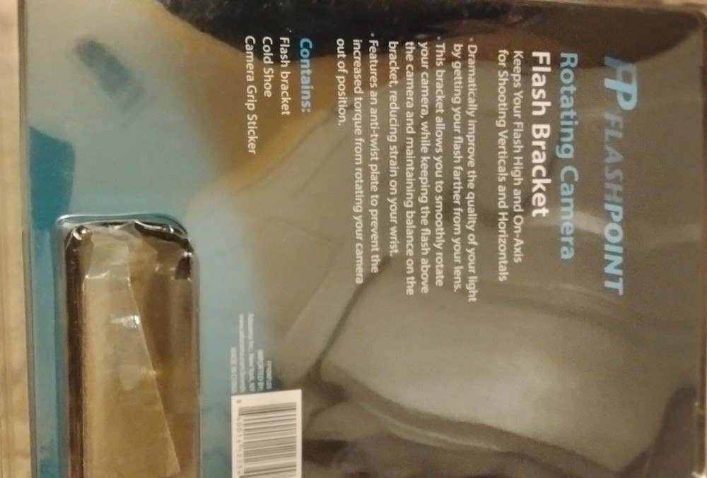 New in Packaging FP FPX-BK-FL05 Flashpoint Rotating Camera Flash Bracket