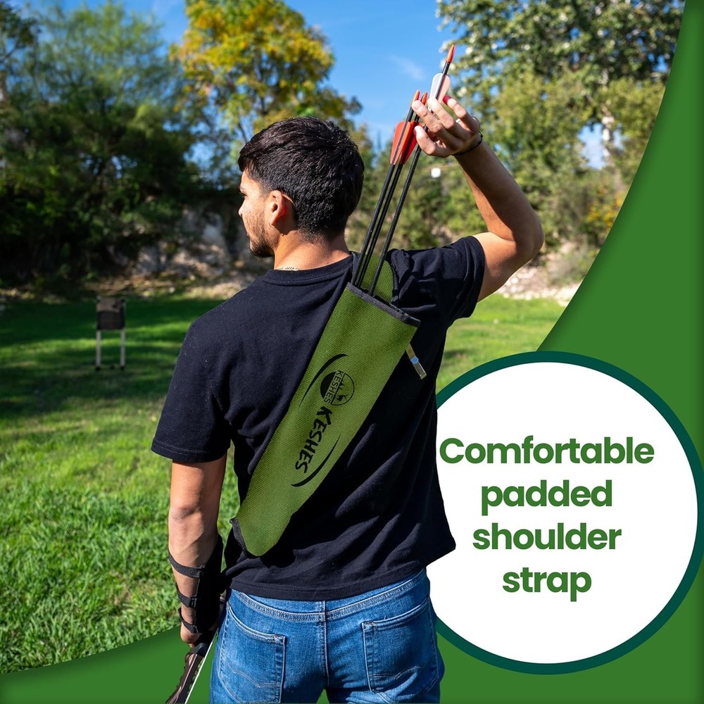 Adjustable Archery Quiver with Shoulder Strap - Perfect for Hunting & Practice