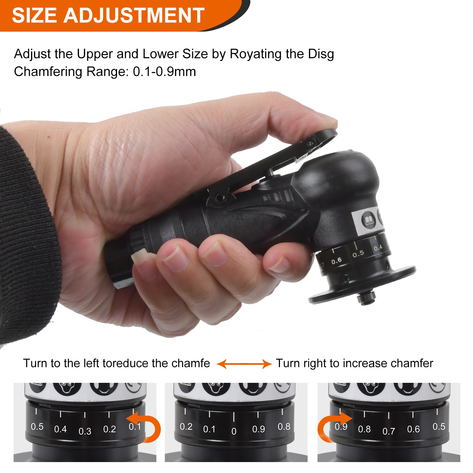 Air-Chamfer Tool Trimming Chamfering Pneumatic Beveling Machine Deburring Insert