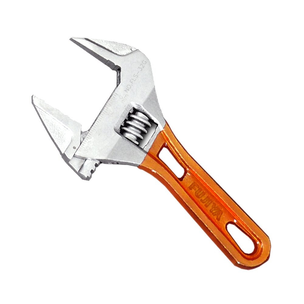 Tools, FLS-32G-F, Short Adjustable Wrench with Grip