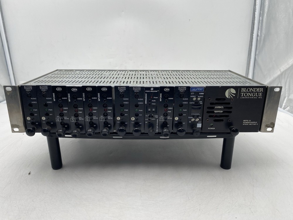 Blonder Tongue Labs MIRC-12 Modulator Chassis w/ Modules Read Description