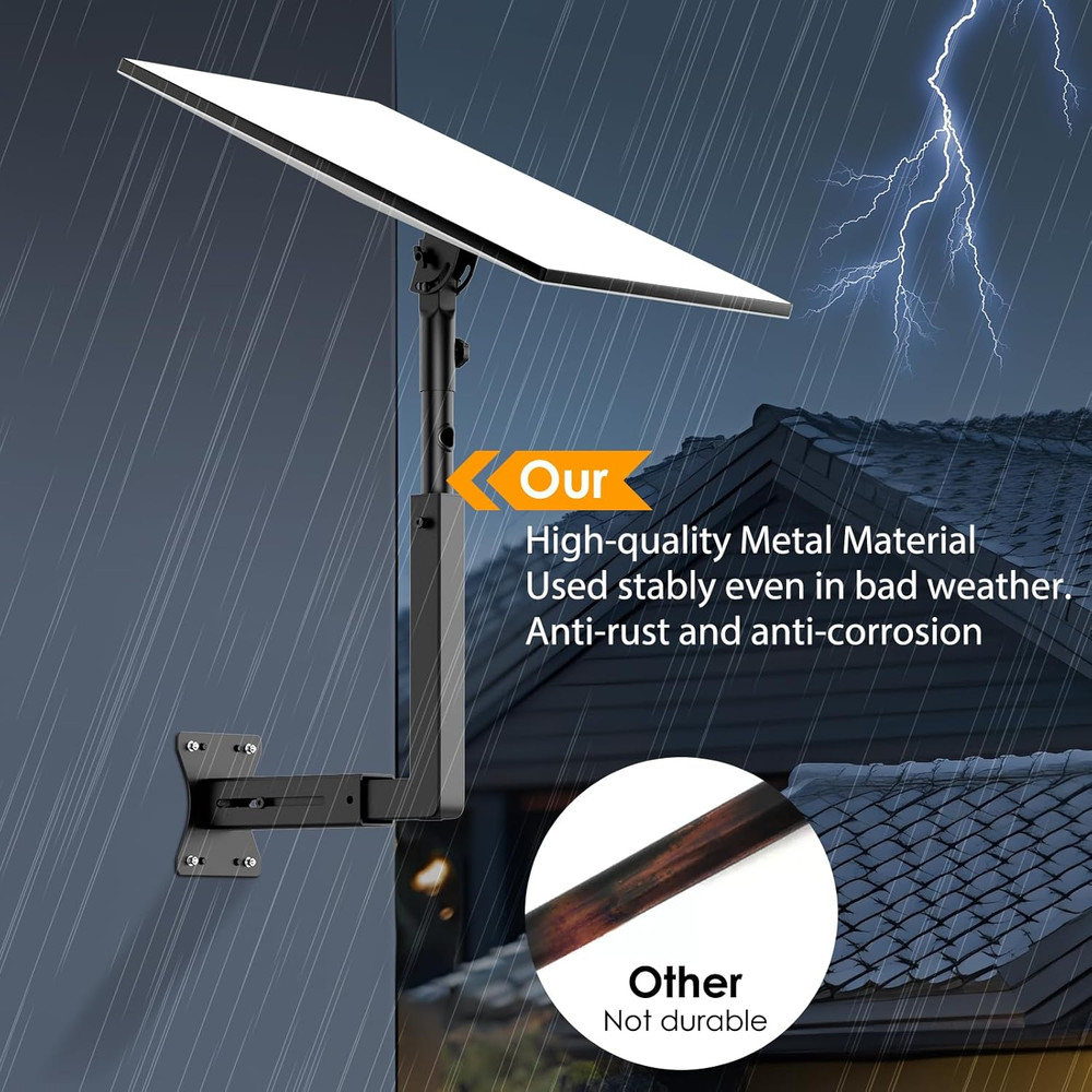 Starlink Mount, Adjustable Starlink Wall Mount Gen 3 with Telescoping Support Ar