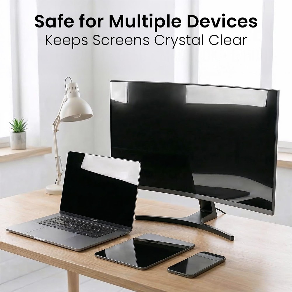 Screen Cleaner Spray - TV and Microfiber Cloth 2 Pack