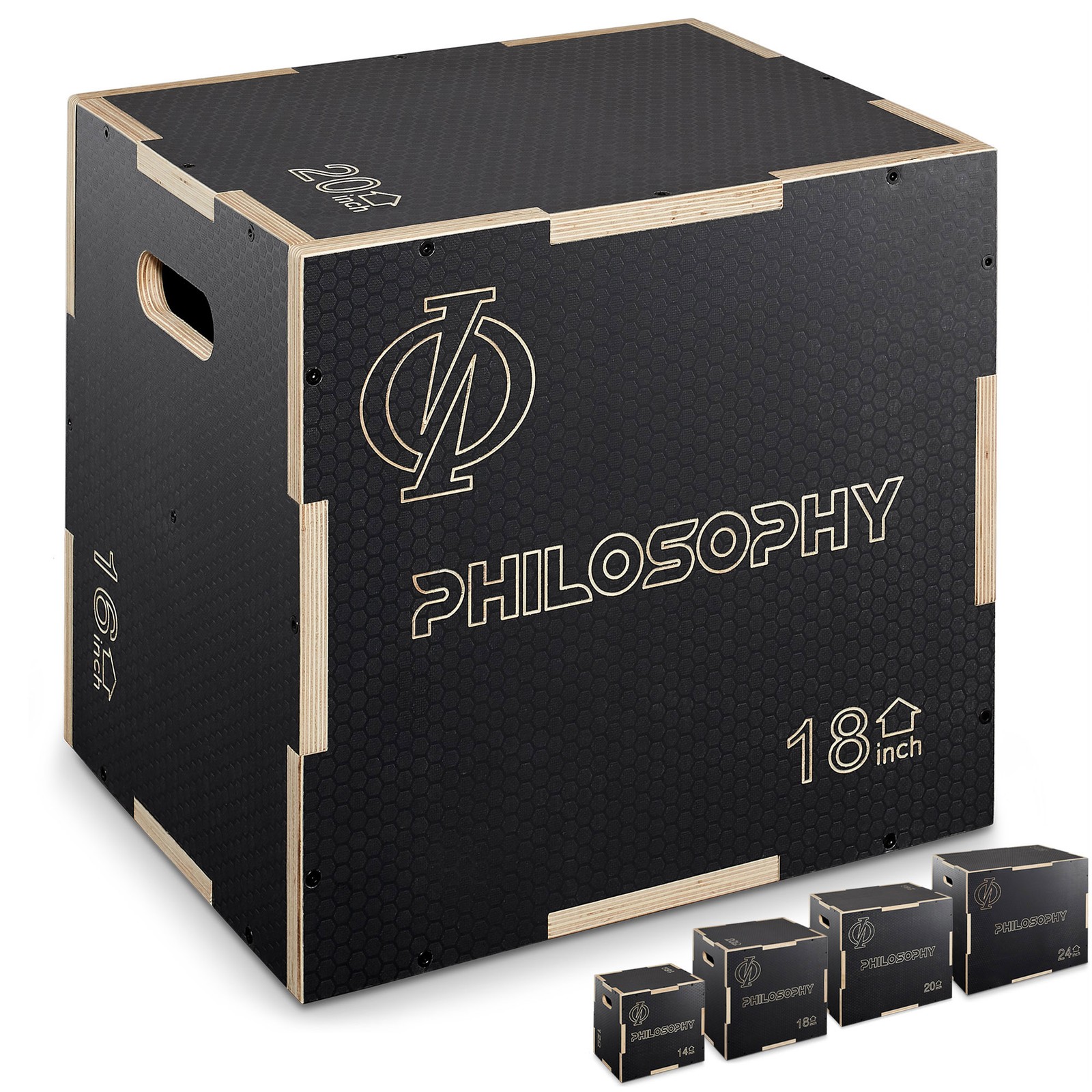 3 in 1 Non-Slip Plyo Box - Jump Plyometric Box for Training & Conditioning