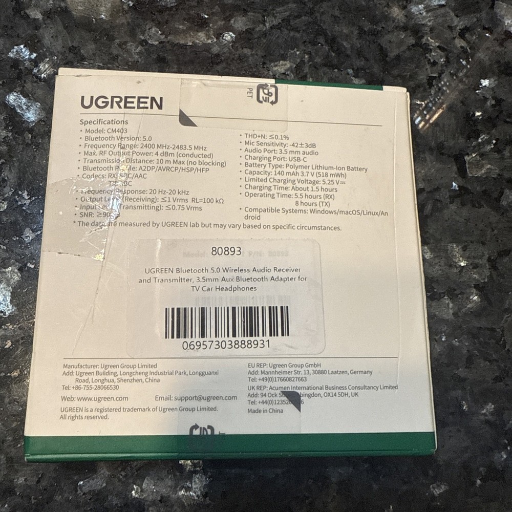 Bluetooth 5.0 Audio Receiver Transmitter