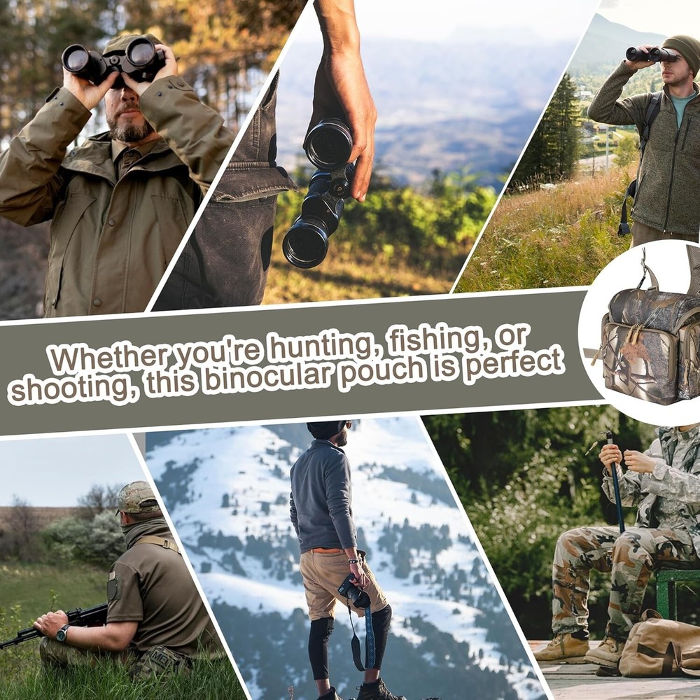 Binocular Harness Chest Pack, Bino Case with Rangefinder Pouch Binocular Harness