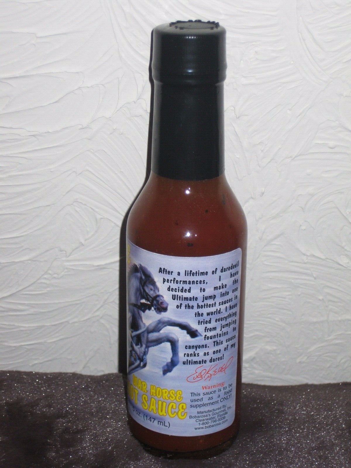 Evel Knievel COLLECTIBLE Hot Sauce-$15.99 Limited # made- 5000- we own it all!