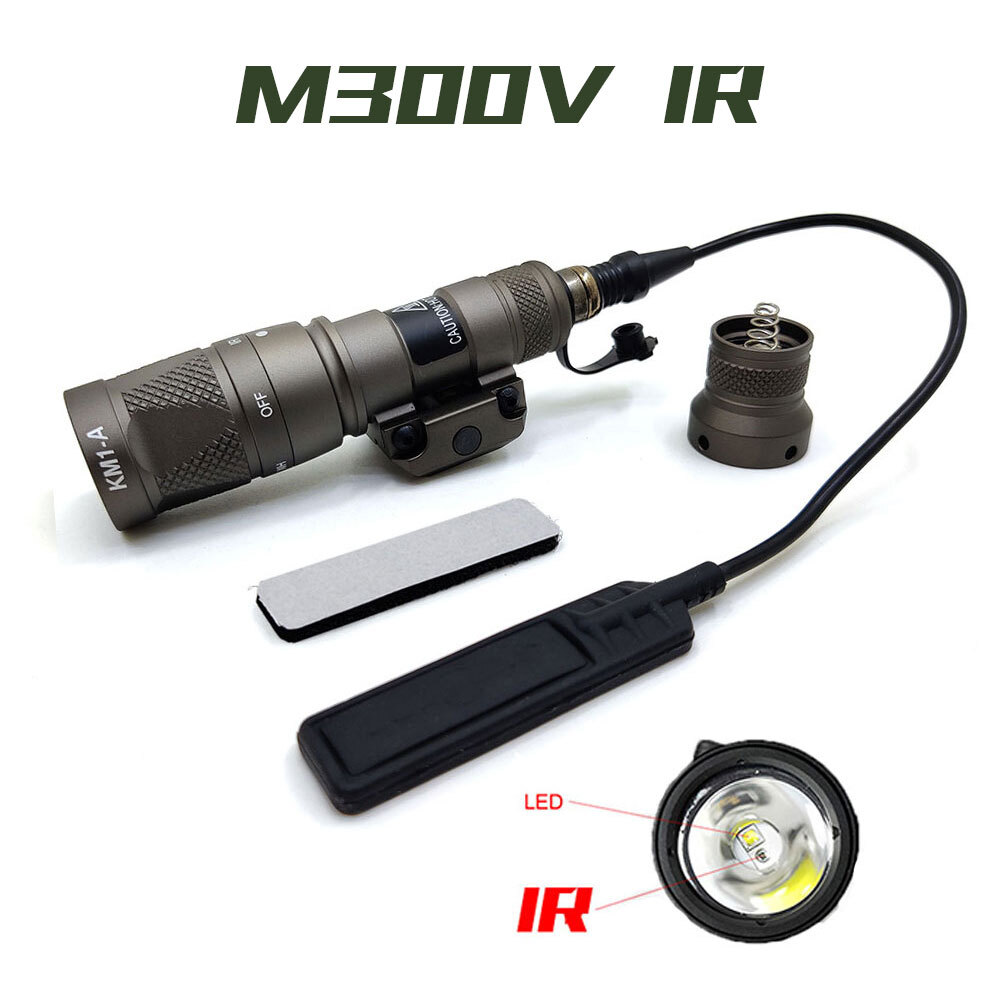 SOTAC M300V IR Light and LED White Scout Flashlight with Remote Pressure Switch