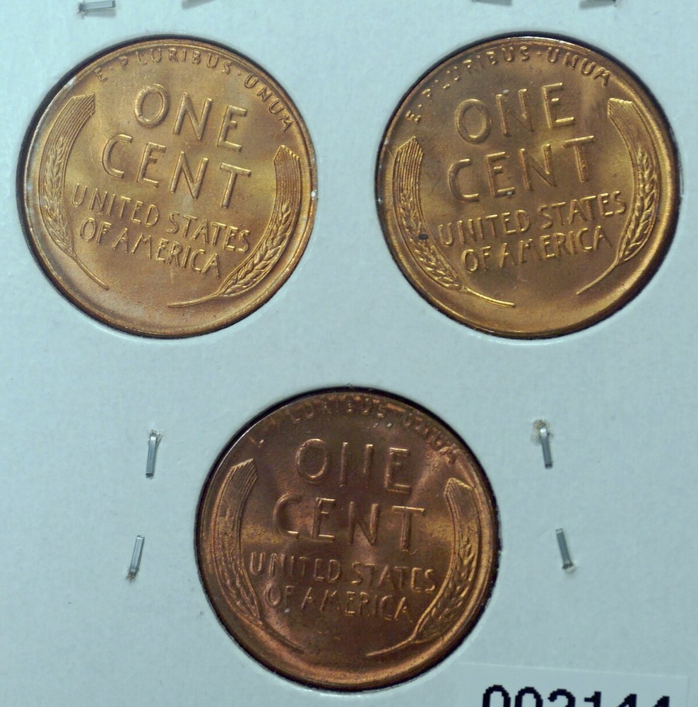 1955 PDS Lincoln Wheat Cent -- Unc Set