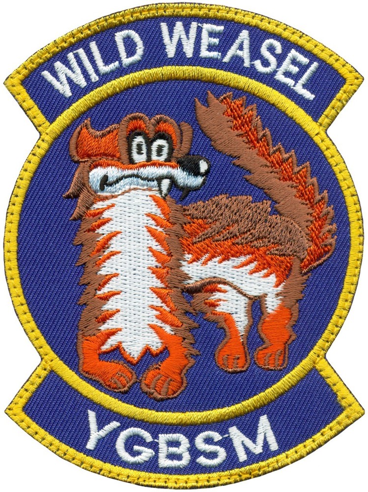 USAF 51st FIGHTER WING – WILD WEASEL – BLUE/YELLOW – LARGE PATCH