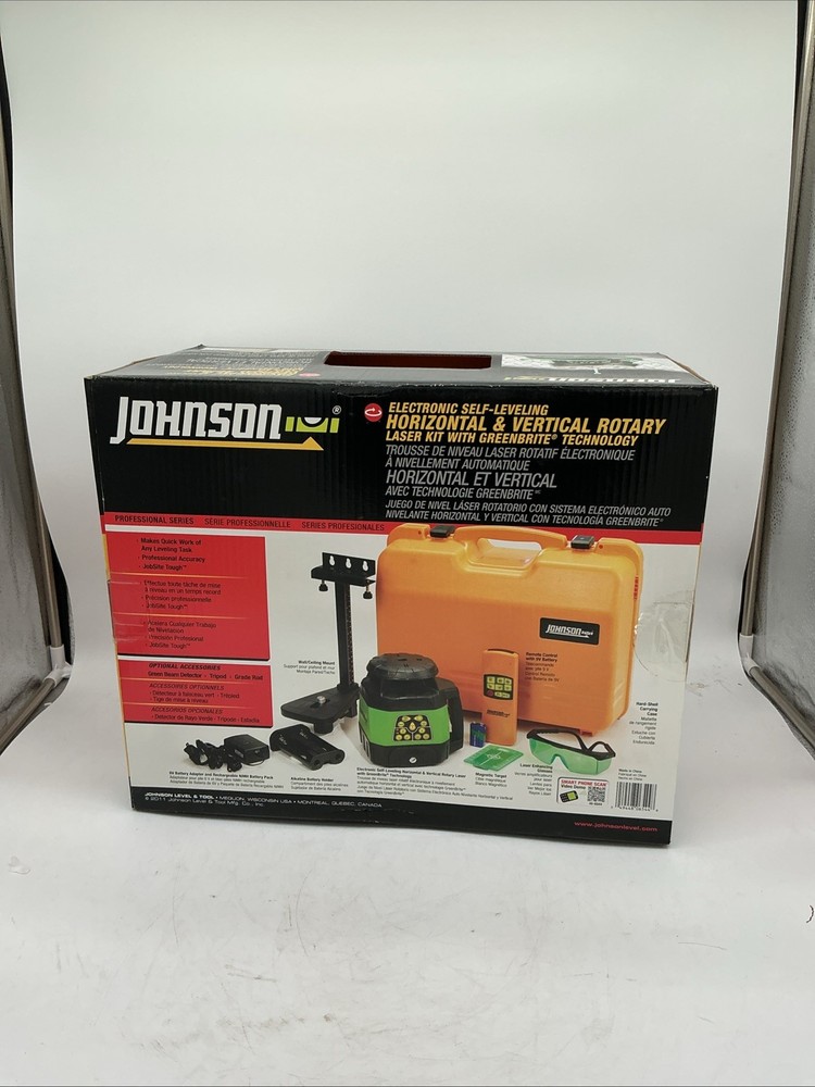 Johnson 40-6544 Electronic Self-Leveling Horizontal/Vertical Rotary Laser Level