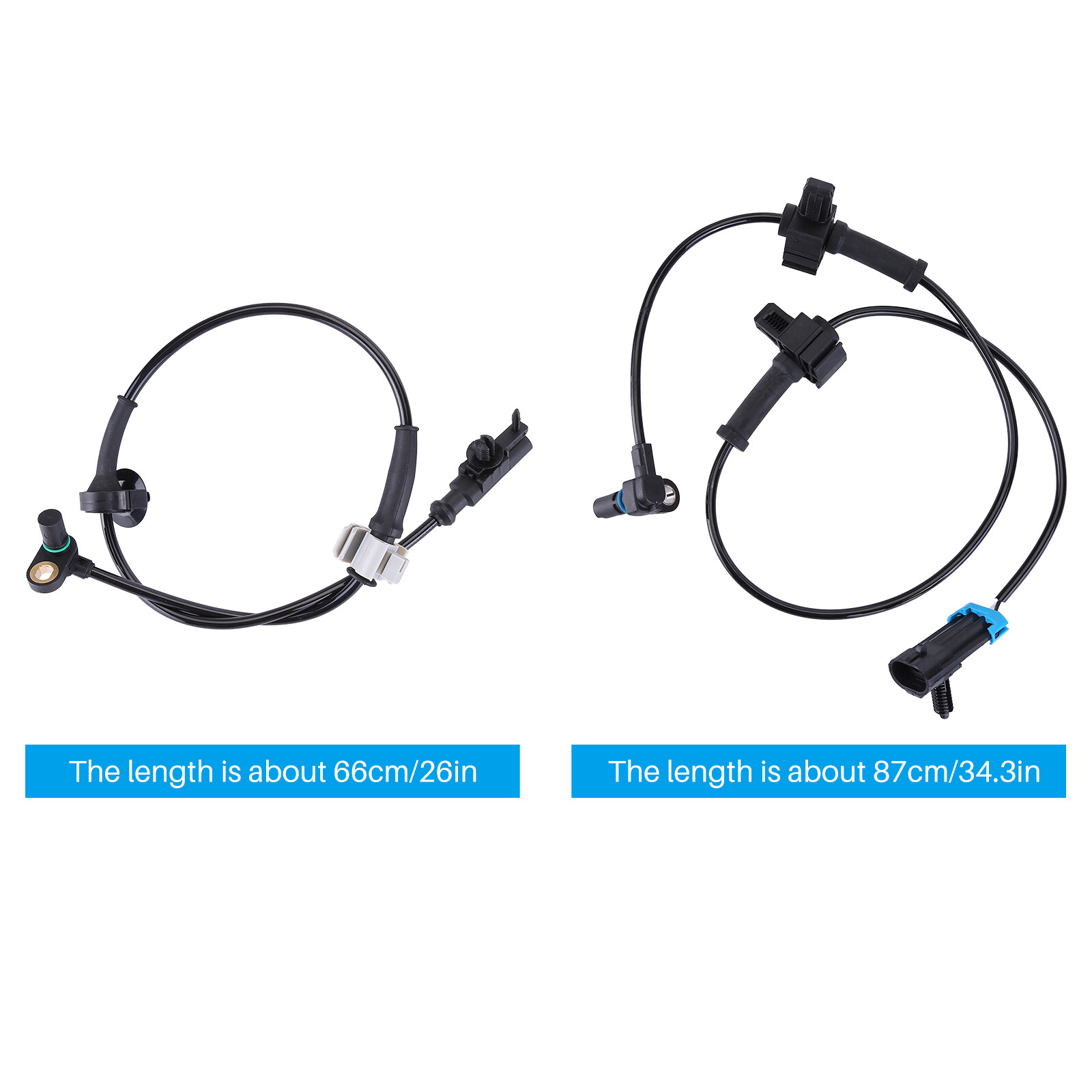 Front and Rear Left & Right ABS Wheel Speed Sensor 2 Pair for Chevy Silverado...