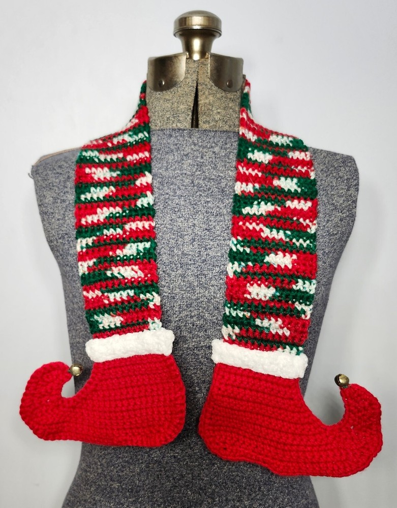 Handmade Crocheted Elf Legs Scarf