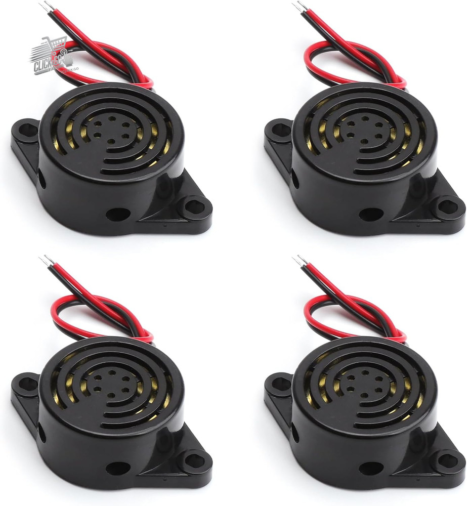 4Pcs Electronic Buzzer Piezo Active Wrapper 3V 12V 24V DC Wrapper Tone Of