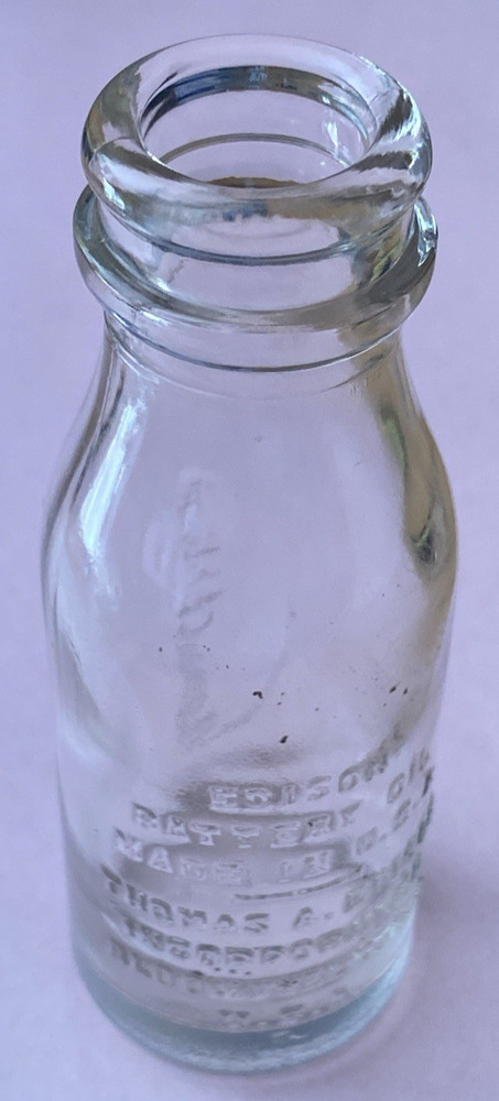Thomas A. Edison - Battery Oil Bottle - Advertising Bottle