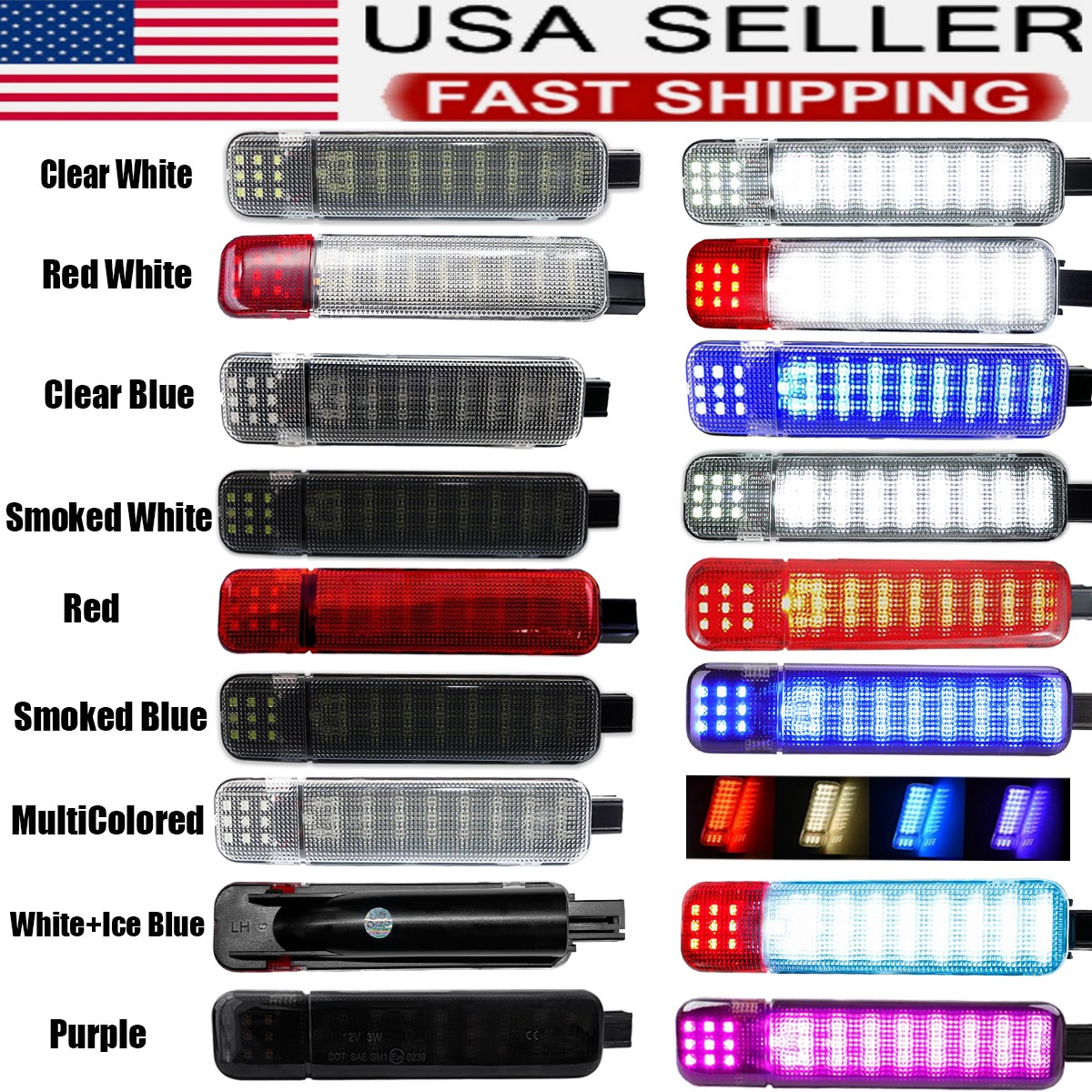 4PCS LED Door Courtesy Light For Silverado Suburban Chevy Tahoe GMC Yukon Sierra