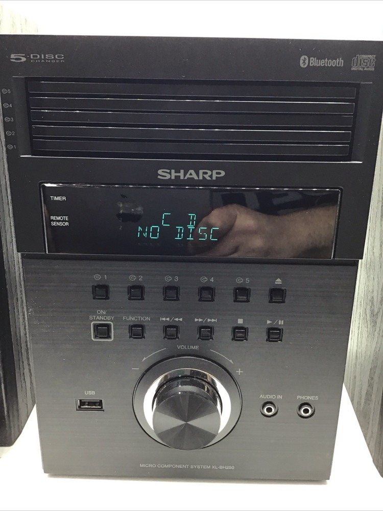 Sharp XL-BH250 Bluetooth 5-Disc Micro Stereo System W/Speakers Tested Read