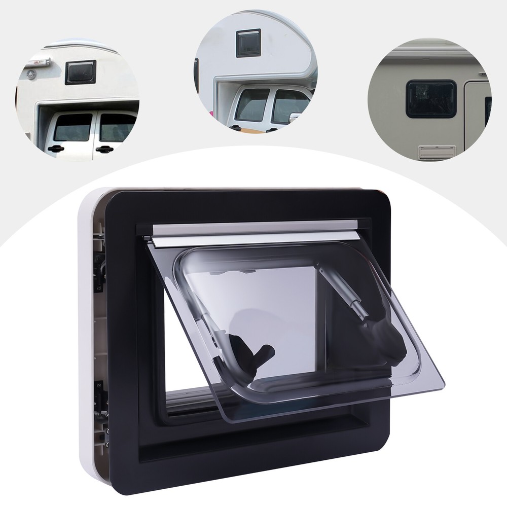 3 Size RV Caravan Hinged External Push Out Window Ventilation Hatch MG16RW