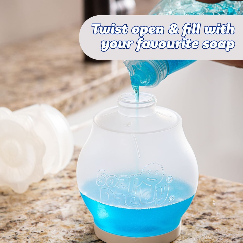 Scrub Daddy Soap Dispenser - Soap Daddy, Dual Action for Kitchen, Refillable