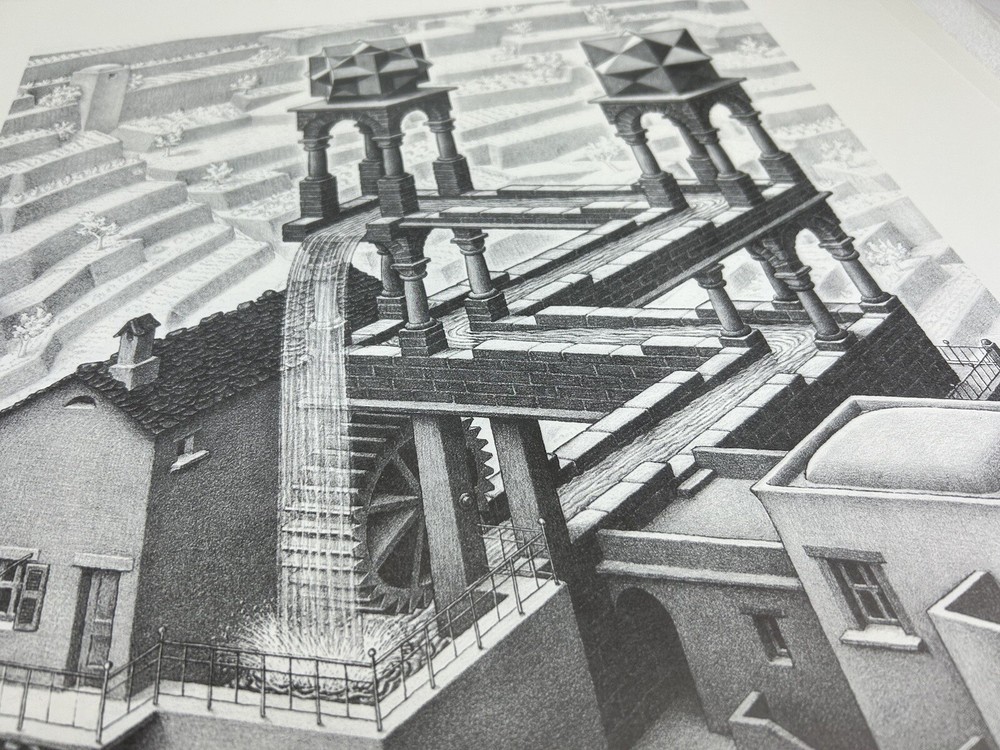 MC Escher Waterfall Poster