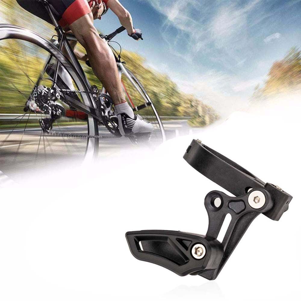 MTB Bicycle Chain Guide Chain Frame Protector Cover Clamp Black Chain Guide.