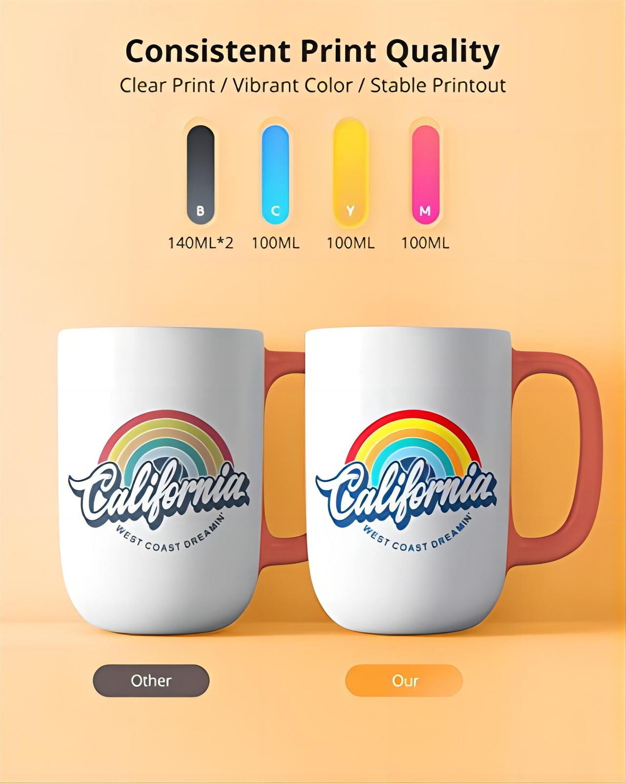 Hiipoo 440ML Sublimation Ink Refilled Bottlescompatible for ET2400 ET2720 ET2760