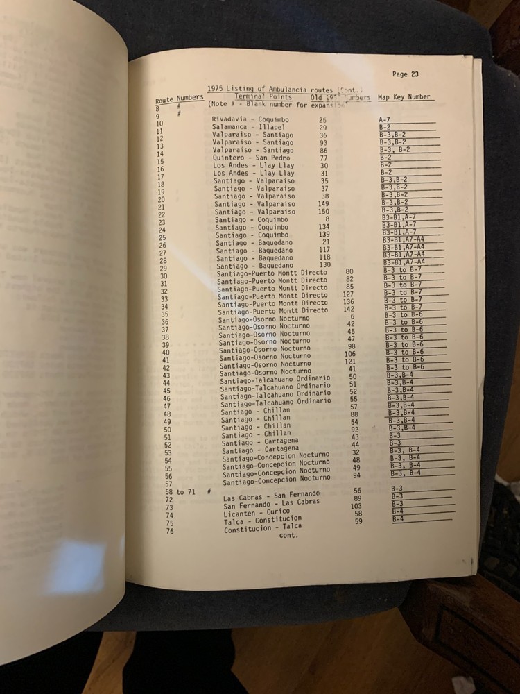 The Traveling Post Offices of Chile Emmerich Vamos postmarks 1988