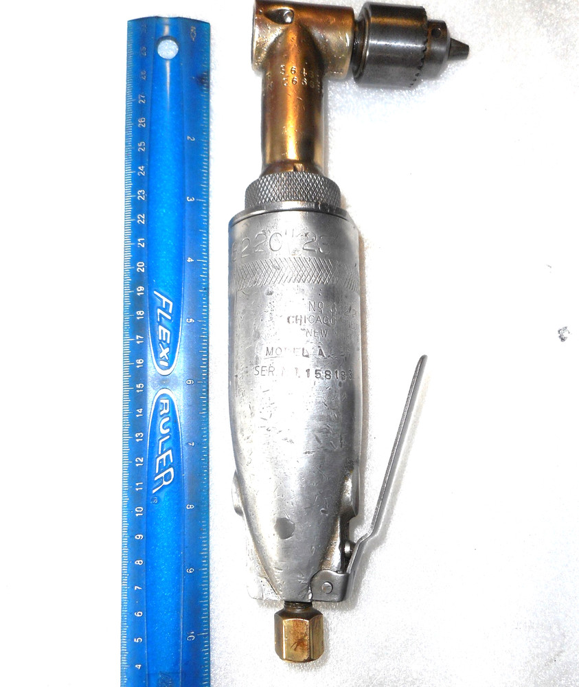 RIGHT ANGLE DRILL,  CHICAGO PNEUMATIC MODEL 302A