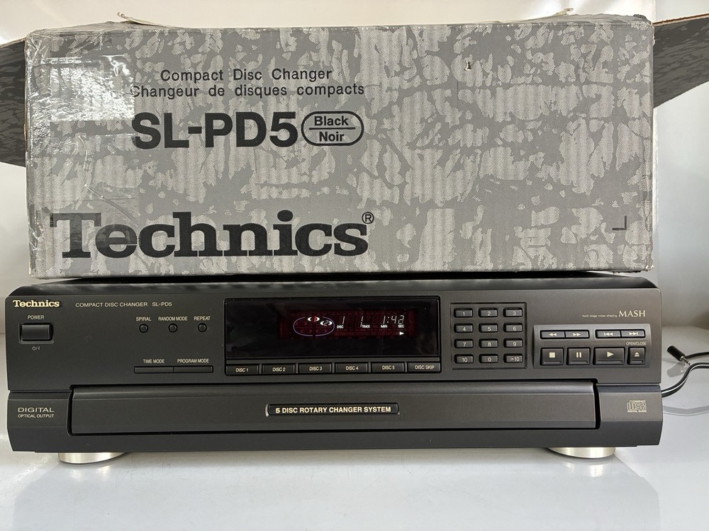 Technics SL-PD5 CD Changer 5 Disc Rotary CD Changer With Original Box