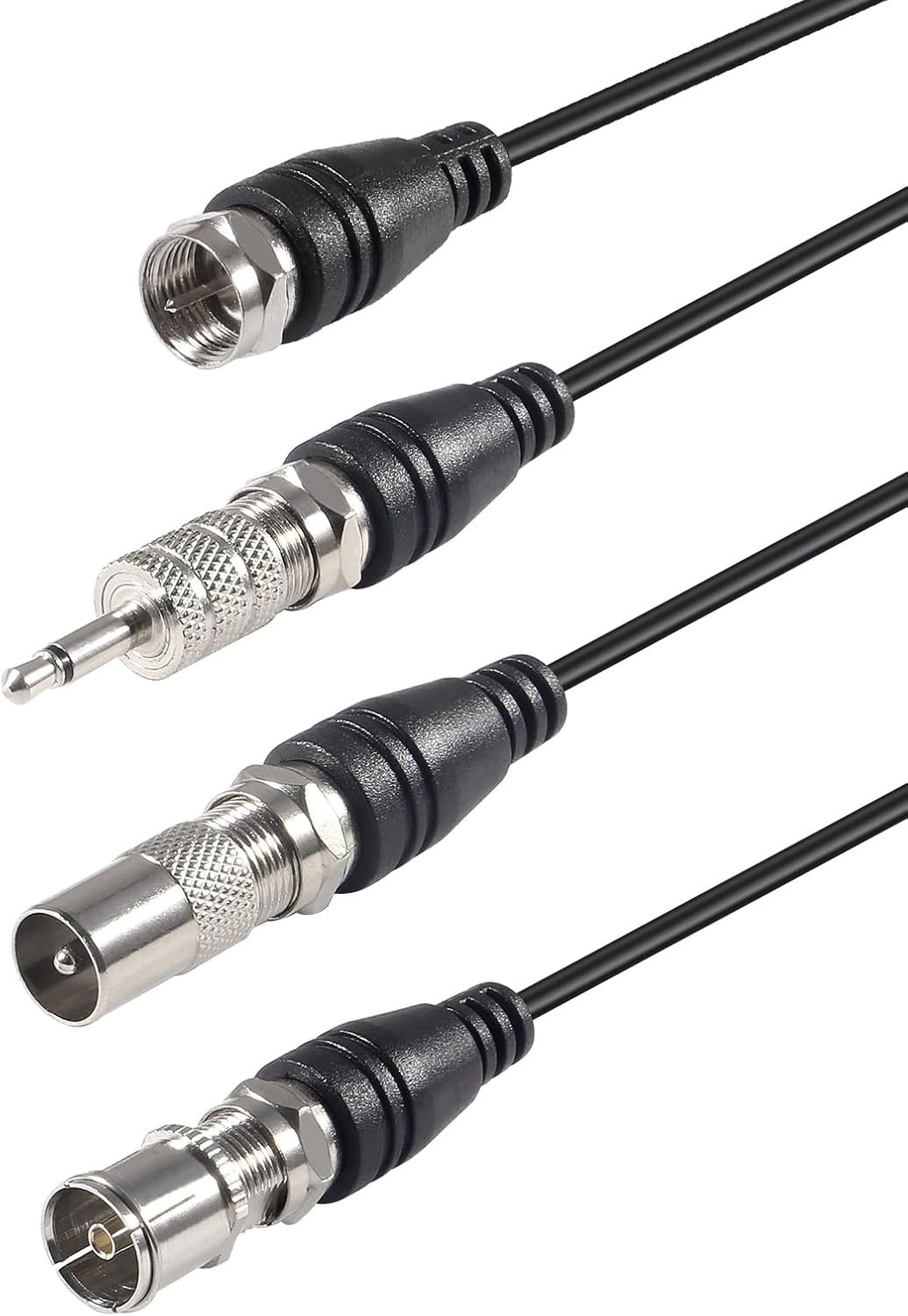 Indoor FM Radio Antenna With 4 Adapters 75 Ohm for Home Stereo Receivers