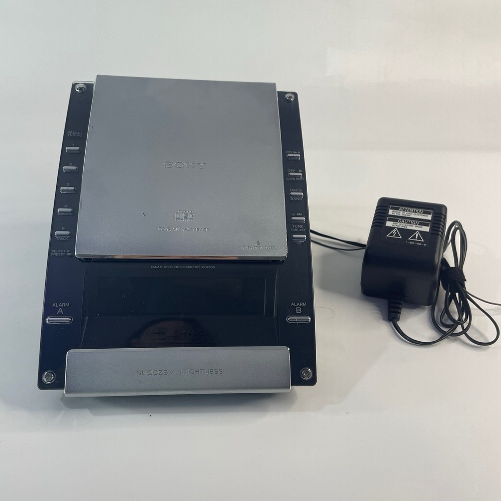 Sony Dream Machine ICF-CD7000 CD Clock Radio Tested Works **READ NOTES**