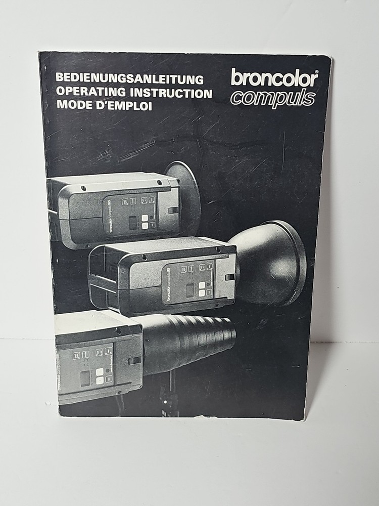 Broncolor Compuls  Strobe Flash Light Lamp Operating Instructions Manual ONLY