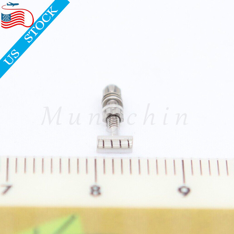 2PC Rectangle Screw & Bolt Replace For Cartier Eyeglasses Frame Silver 4.0*2.0mm